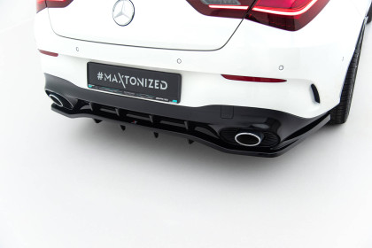 Spoiler zadního nárazniku Mercedes-AMG CLA 35 / 45 Coupe / Shooting Brake C118 Facelift / X118 Facelift černý lesklý plast
