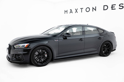 Prahové lišty Audi RS5 Sportback F5 černý lesklý plast