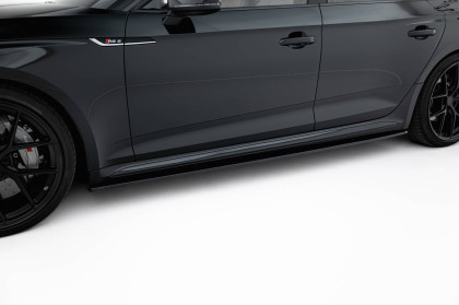 Prahové lišty Audi RS5 Sportback F5 černý lesklý plast