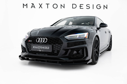 Street pro spojler pod nárazník lipa + flaps Audi RS5 Coupe / Sportback F5 černo červený