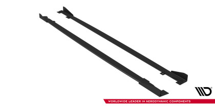Prahové lišty Street pro + flaps Audi RS5 Sportback F5 černo červené