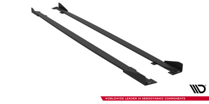 Prahové lišty Street pro + flaps Audi RS5 Sportback F5 černo červené