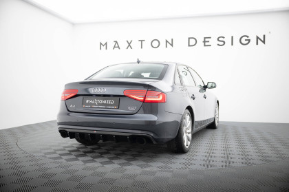 Zadní difuzor Audi A4 B8 Facelift černý lesklý plast - single duplex