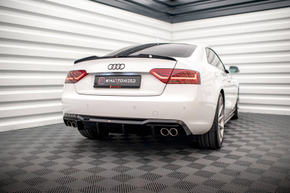 Zadní difuzor Audi A5 8T Facelift černý lesklý plast - double duplex