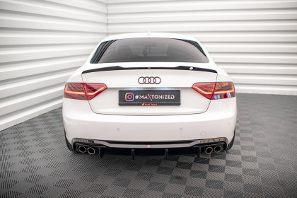 Zadní difuzor Audi A5 8T Facelift černý lesklý plast - double duplex