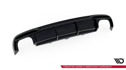 Zadní difuzor Audi A5 8T Facelift černý lesklý plast - double duplex