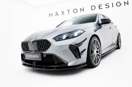 Spojler pod nárazník lipa V.1 BMW M135i / 1 M-Pack F70 černý lesklý plast