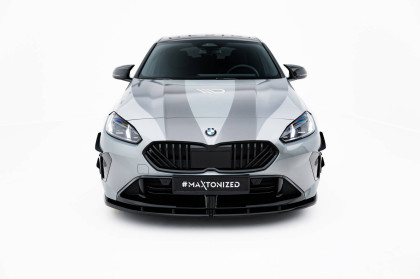 Spojler pod nárazník lipa V.1 BMW M135i / 1 M-Pack F70 černý lesklý plast