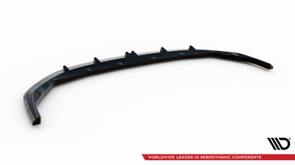 Spojler pod nárazník lipa V.1 BMW M135i / 1 M-Pack F70 černý lesklý plast