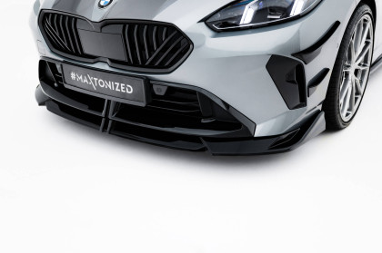 Spojler pod nárazník lipa V.2 BMW M135i / 1 M-Pack F70 černý lesklý plast