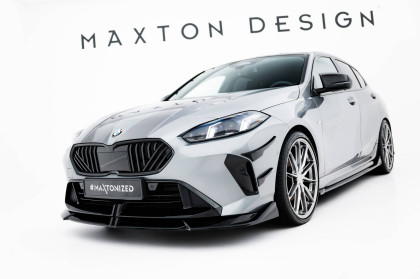 Spojler pod nárazník lipa V.2 BMW M135i / 1 M-Pack F70 černý lesklý plast