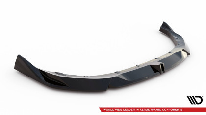Spojler pod nárazník lipa V.2 BMW M135i / 1 M-Pack F70 černý lesklý plast