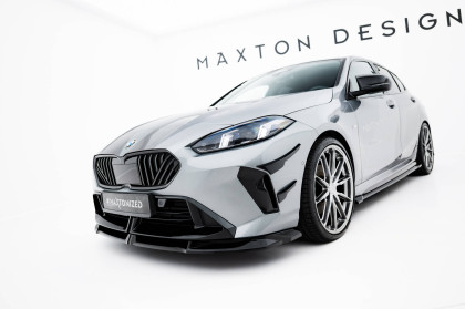 Spojler pod nárazník lipa V.3 BMW M135i / 1 M-Pack F70 černý lesklý plast