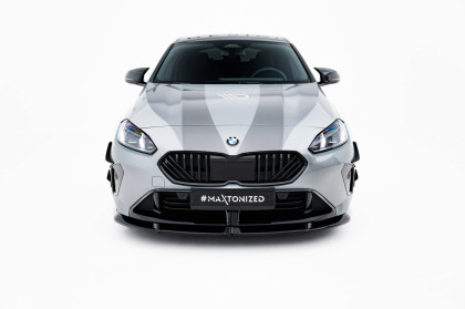 Spojler pod nárazník lipa V.3 BMW M135i / 1 M-Pack F70 černý lesklý plast