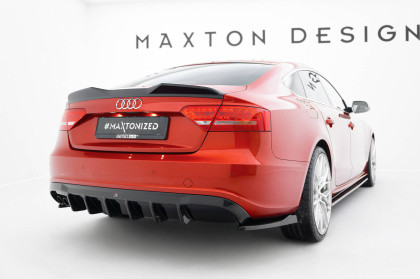 Zadní difuzor Audi A5 S-Line Sportback 8T černý lesklý plast - double