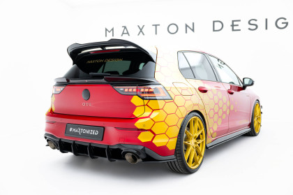 Splittery zadní boční Street Pro Volkswagen Golf GTI Clubsport Mk8 Facelift černo červené