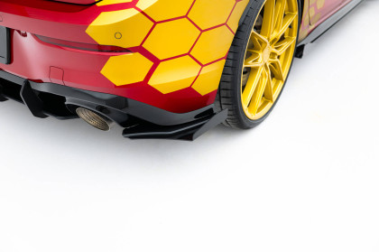 Splittery zadní boční Street Pro + flaps Volkswagen Golf GTI Clubsport Mk8 Facelift černo červené