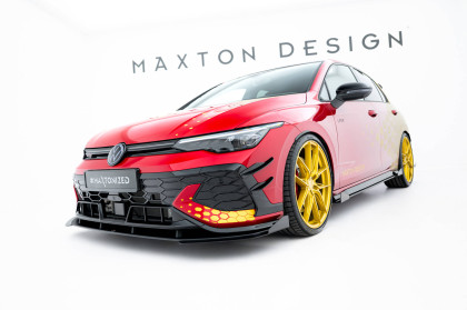 Street pro spojler pod nárazník lipa + flaps Volkswagen Golf GTI Clubsport Mk8 Facelift černo červený