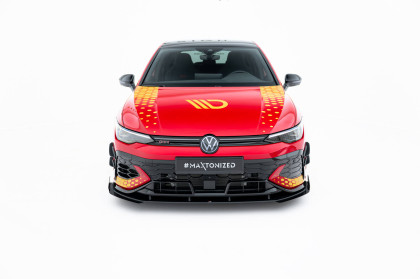 Street pro spojler pod nárazník lipa + flaps Volkswagen Golf GTI Clubsport Mk8 Facelift černo červený