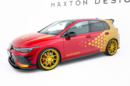 Prahové lišty Street pro Volkswagen Golf GTI Clubsport Mk8 Facelift černo červené