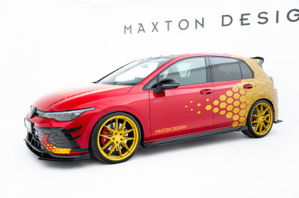 Prahové lišty Street pro + flaps Volkswagen Golf GTI Clubsport Mk8 Facelift černé