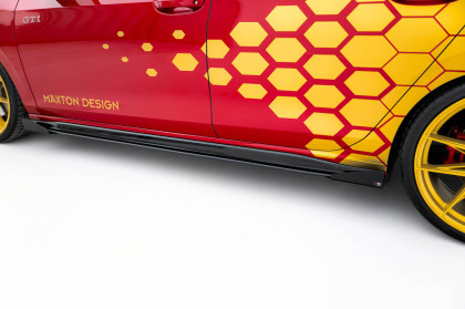 Prahové lišty Street pro + flaps Volkswagen Golf GTI Clubsport Mk8 Facelift černé