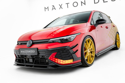 Spojler pod nárazník lipa V.1 Volkswagen Golf GTI Clubsport Mk8 Facelift černý lesklý plast
