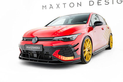 Spojler pod nárazník lipa V.2 Volkswagen Golf GTI Clubsport Mk8 Facelift černý lesklý plast