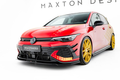 Spojler pod nárazník lipa V.3 Volkswagen Golf GTI Clubsport Mk8 Facelift černý lesklý plast