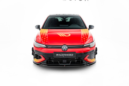 Spojler pod nárazník lipa V.4 Volkswagen Golf GTI Clubsport Mk8 Facelift černý lesklý plast