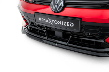 Spojler pod nárazník lipa V.4 Volkswagen Golf GTI Clubsport Mk8 Facelift černý lesklý plast