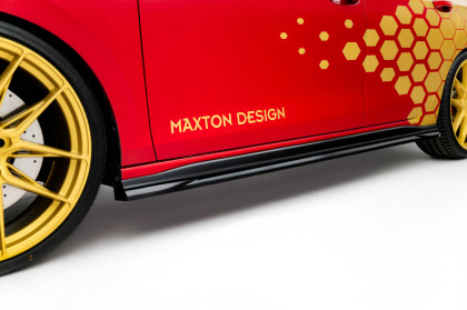 Prahové lišty V.1 Volkswagen Golf GTI Clubsport Mk8 Facelift černý lesklý plast