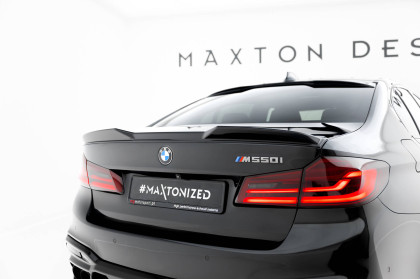 Prodloužení spoileru 3D BMW M550i / 5 M-Pack Sedan G30 černý lesklý plast