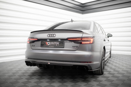 Zadní difuzor Audi A4 S-line B9 černý lesklý plast - double