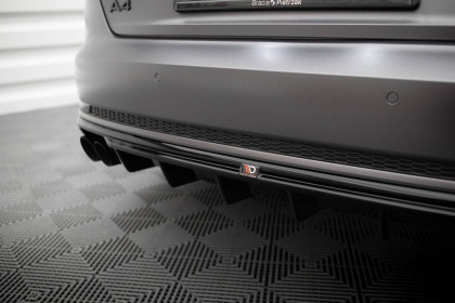 Zadní difuzor Audi A4 S-line B9 černý lesklý plast - double