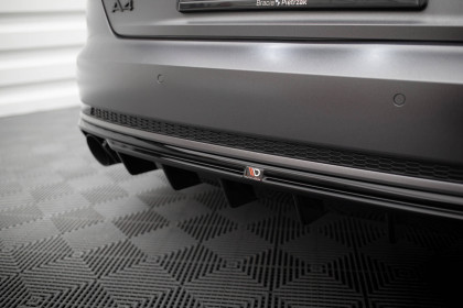 Zadní difuzor Audi A4 S-line B9 černý lesklý plast - single suplex