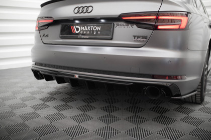 Zadní difuzor Audi A4 S-line B9 černý lesklý plast - single suplex