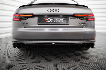 Zadní difuzor Audi A4 S-line B9 černý lesklý plast - single suplex