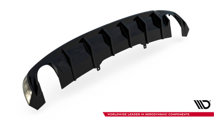 Zadní difuzor Audi A4 S-line B9 černý lesklý plast - single suplex
