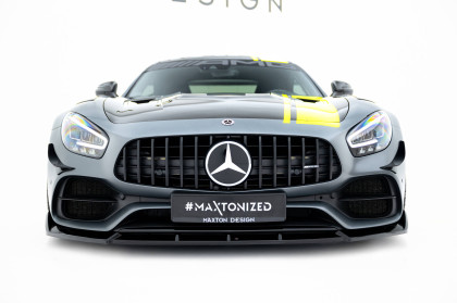 Spojler pod nárazník lipa Mercedes-AMG GT C C190 Facelift černý lesklý plast