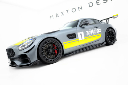 Prahové lišty Mercedes-AMG GT C C190 Facelift černý lesklý plast