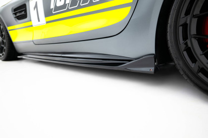 Prahové lišty Mercedes-AMG GT C C190 Facelift černý lesklý plast