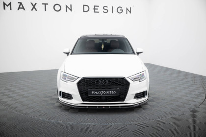 Spojler pod nárazník lipa Audi A3 Sedan 8V Facelift černý lesklý plast