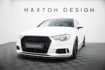 Spojler pod nárazník lipa Audi A3 Sedan 8V Facelift černý lesklý plast