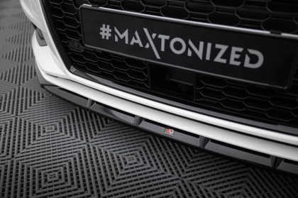 Spojler pod nárazník lipa Audi A3 Sedan 8V Facelift černý lesklý plast