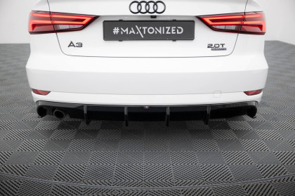 Zadní difuzor Audi A3 Sedan 8V Facelift černý lesklý plast - single