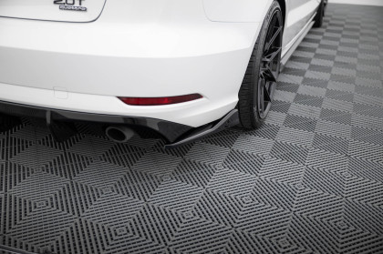 Splittery zadní boční V.2 Audi A3 Sedan 8V Facelift černý lesklý plast