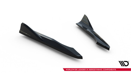 Splittery zadní boční V.2 Audi A3 Sedan 8V Facelift černý lesklý plast