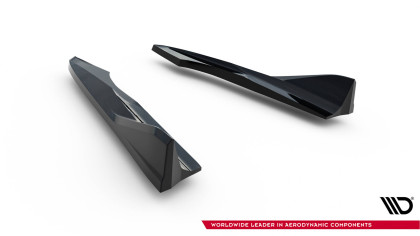 Splittery zadní boční V.2 Audi A3 Sedan 8V Facelift černý lesklý plast