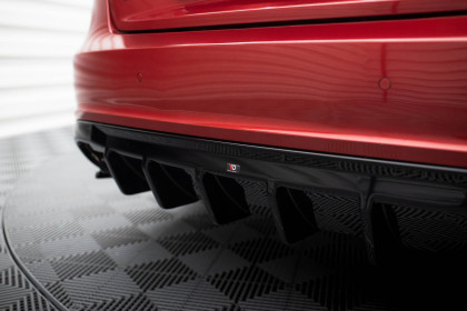 Zadní difuzor Audi S5 Sportback 8T černý lesklý plast - double duplex